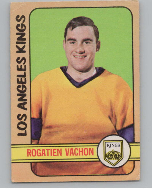 1972-73 O-Pee-Chee #100 Rogie Vachon UER  Los Angeles Kings  V104488 Image 1