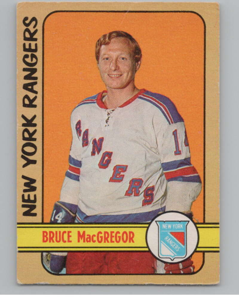 1972-73 O-Pee-Chee #103 Bruce MacGregor  New York Rangers  V104489 Image 1