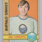 1972-73 O-Pee-Chee #116 Jim Lorentz  Buffalo Sabres  V104503 Image 1