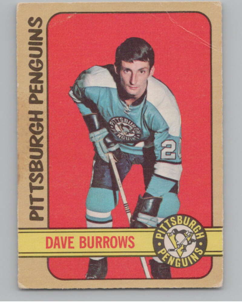 1972-73 O-Pee-Chee #133 Dave Burrows RC Rookie Pittsburgh Penguins  V104513 Image 1