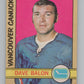 1972-73 O-Pee-Chee #162 Dave Balon UER  Vancouver Canucks  V104534 Image 1