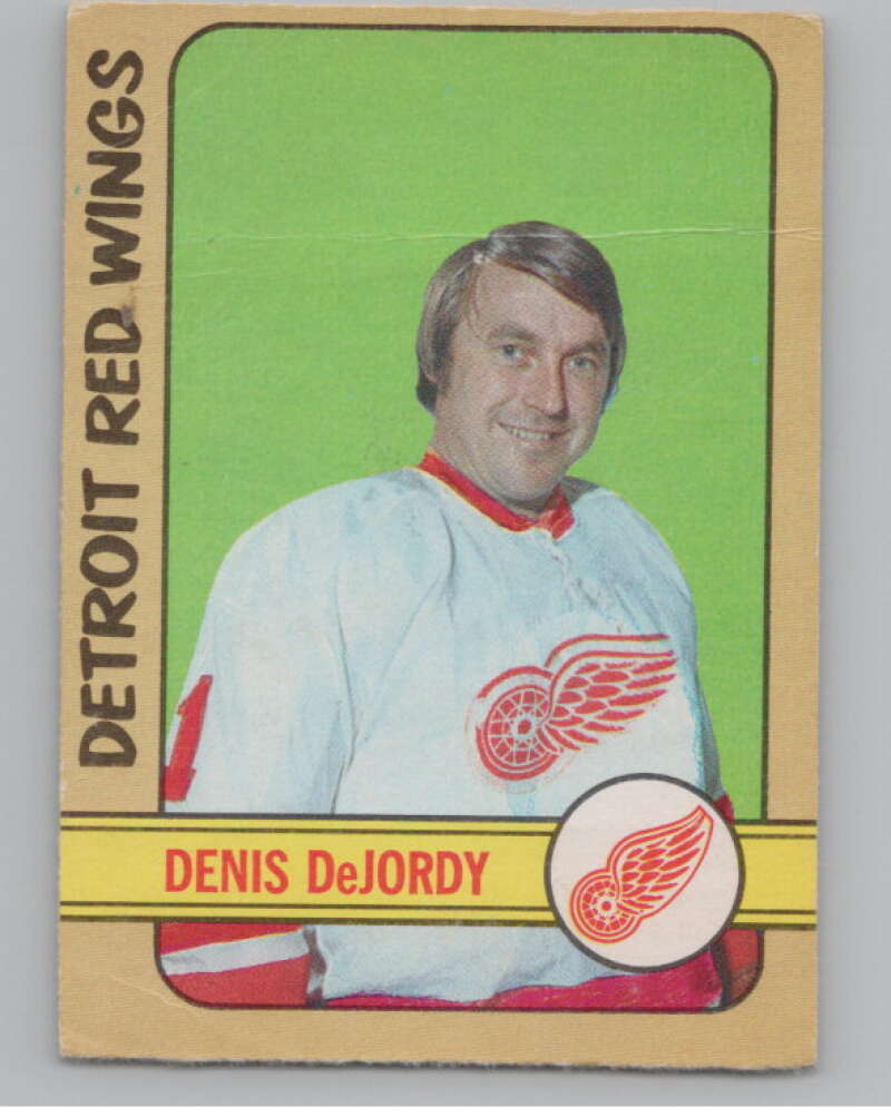 1972-73 O-Pee-Chee #184 Denis DeJordy UER  Detroit Red Wings  V104551 Image 1