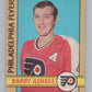 1972-73 O-Pee-Chee #206 Barry Ashbee  Philadelphia Flyers  V104566 Image 1