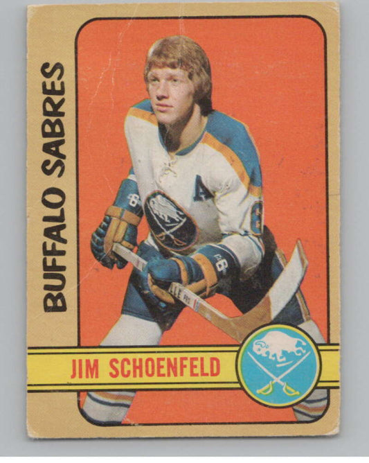 1972-73 O-Pee-Chee #220 Jim Schoenfeld  RC Rookie Buffalo Sabres  V104571 Image 1