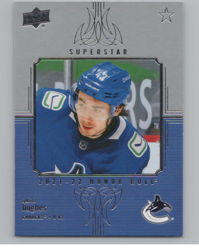 2021-22 Upper Deck Honor Roll #HR40 Quinn Hughes Hockey V104585 Image 1
