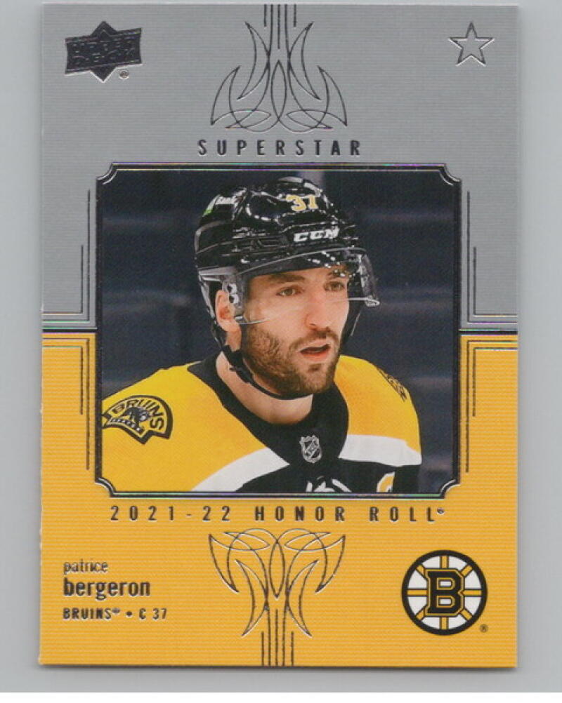 2021-22 Upper Deck Honor Roll #HR14 Patrice Bergeron Hockey V104586 Image 1