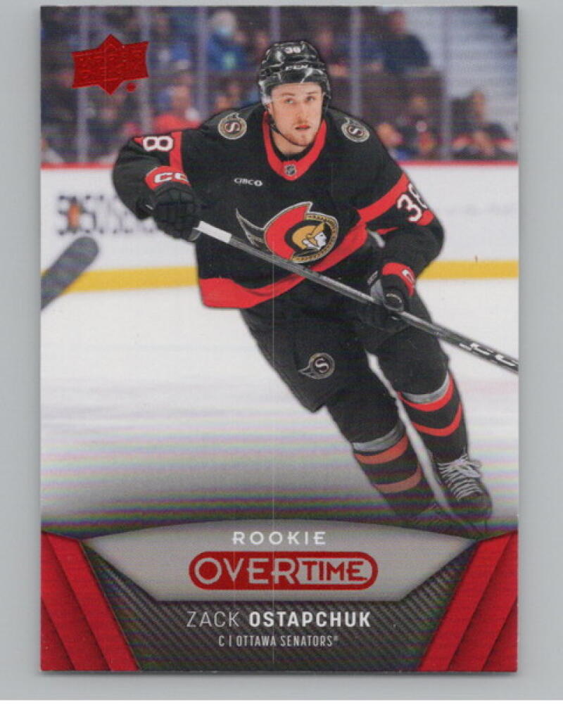 2024-25 Upper Deck Overtime Red Foil #97 Zack Ostapchuk Rookie Hockey V104589 Image 1