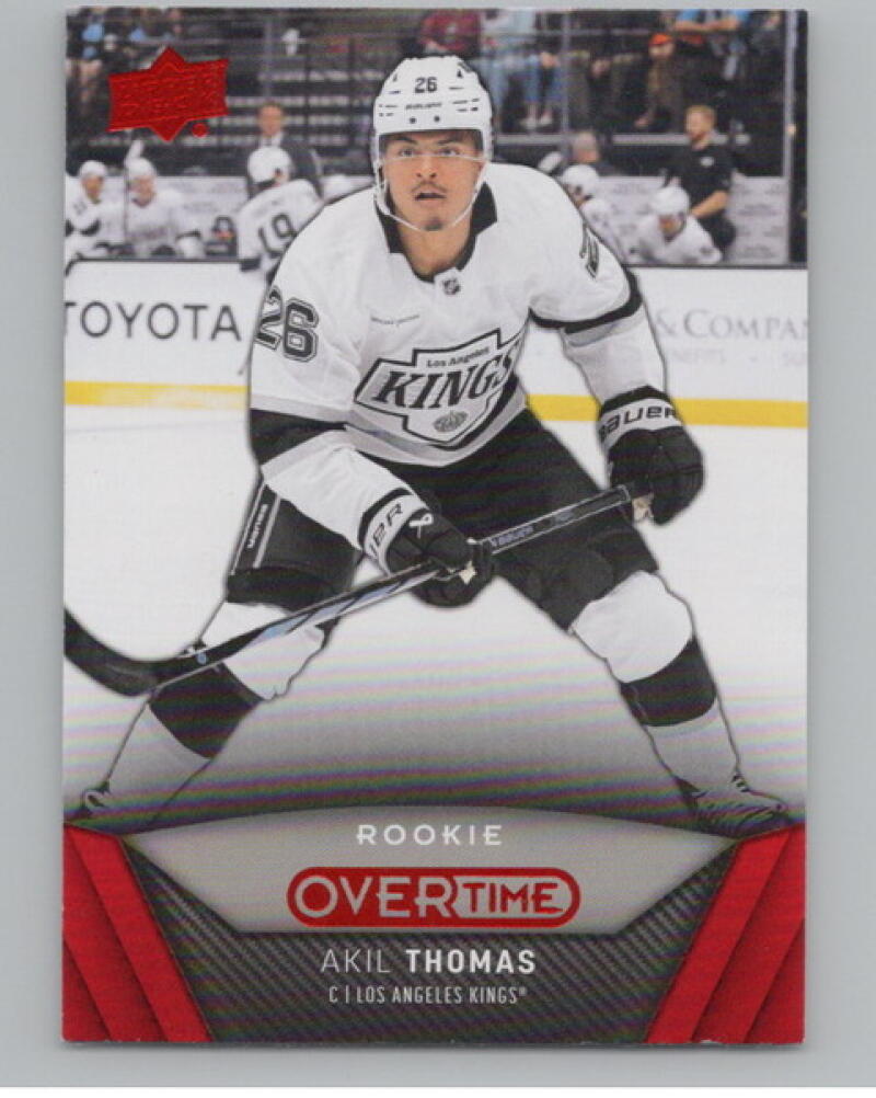2024-25 Upper Deck Overtime Red Foil #100 Akil Thomas Rookie Hockey V104590 Image 1
