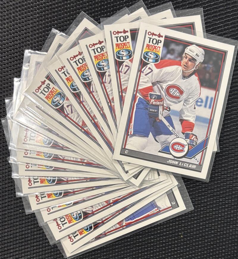 1991-92 O-Pee-Chee #209 John LeClair RC Rookie *Lot of 18* Mint V104612 Image 1