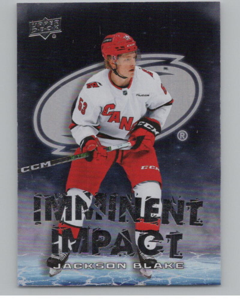 2024-25 Upper Deck Overtime Imminent Impact #II28 Jackson Blake V104624 Image 1