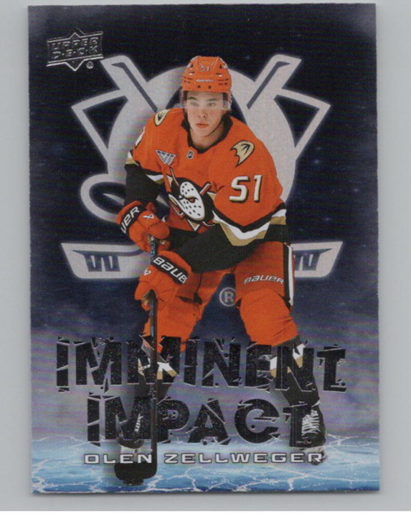 2024-25 Upper Deck Overtime Imminent Impact #II4 Olen Zellweger V104626 Image 1