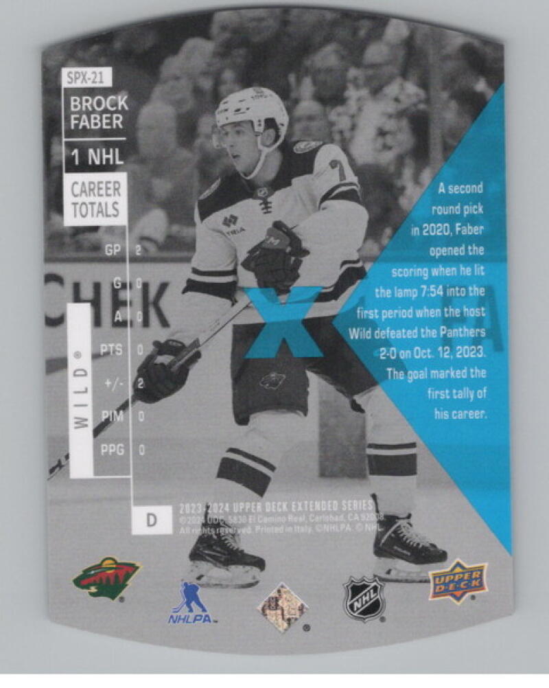 2023-24 Upper Deck '97-98 SPx Holoview Retros #SPX21 Brock Faber V104710 Image 2
