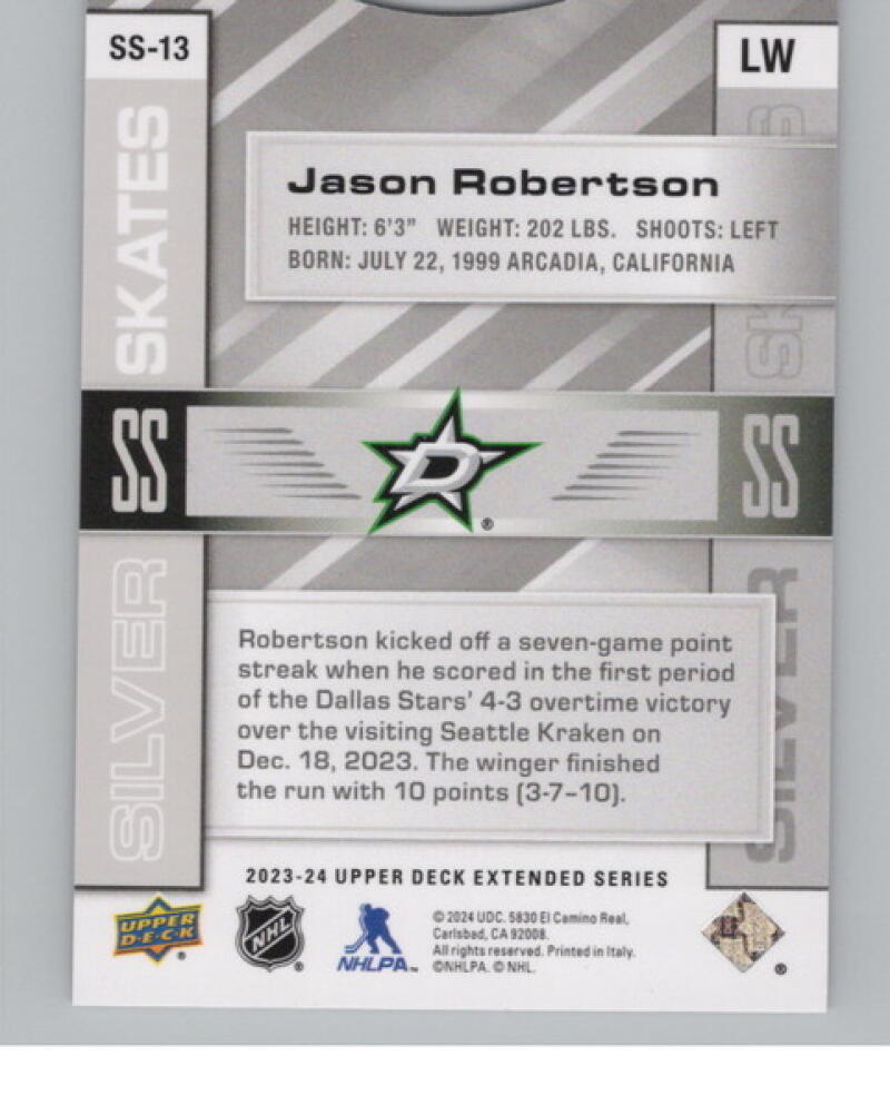 2023-24 Upper Deck Silver Skates #SS13 Jason Robertson V104716 Image 2