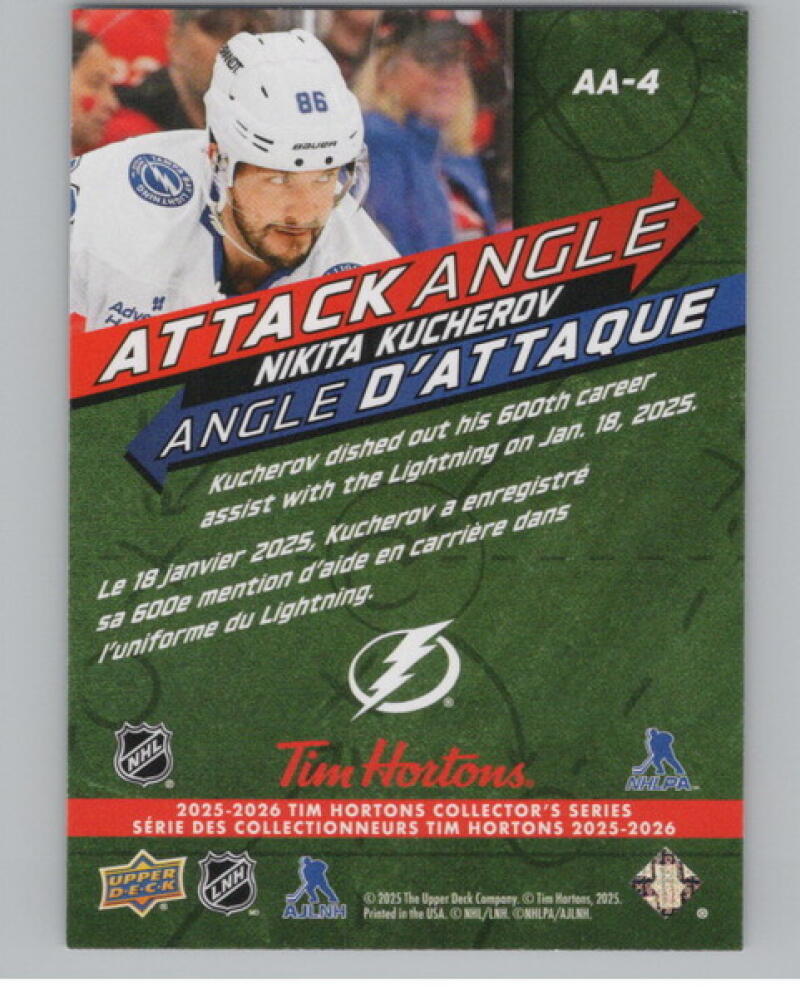 2025-26 Upper Deck Tim Hortons Attack Angle #AA4 Nikita Kucherov V104721 Image 2