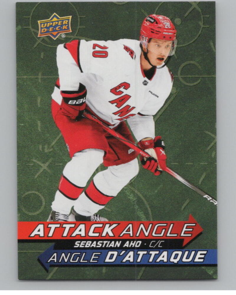 2025-26 Upper Deck Tim Hortons Attack Angle #AA9 Sebastian Aho V104722 Image 1