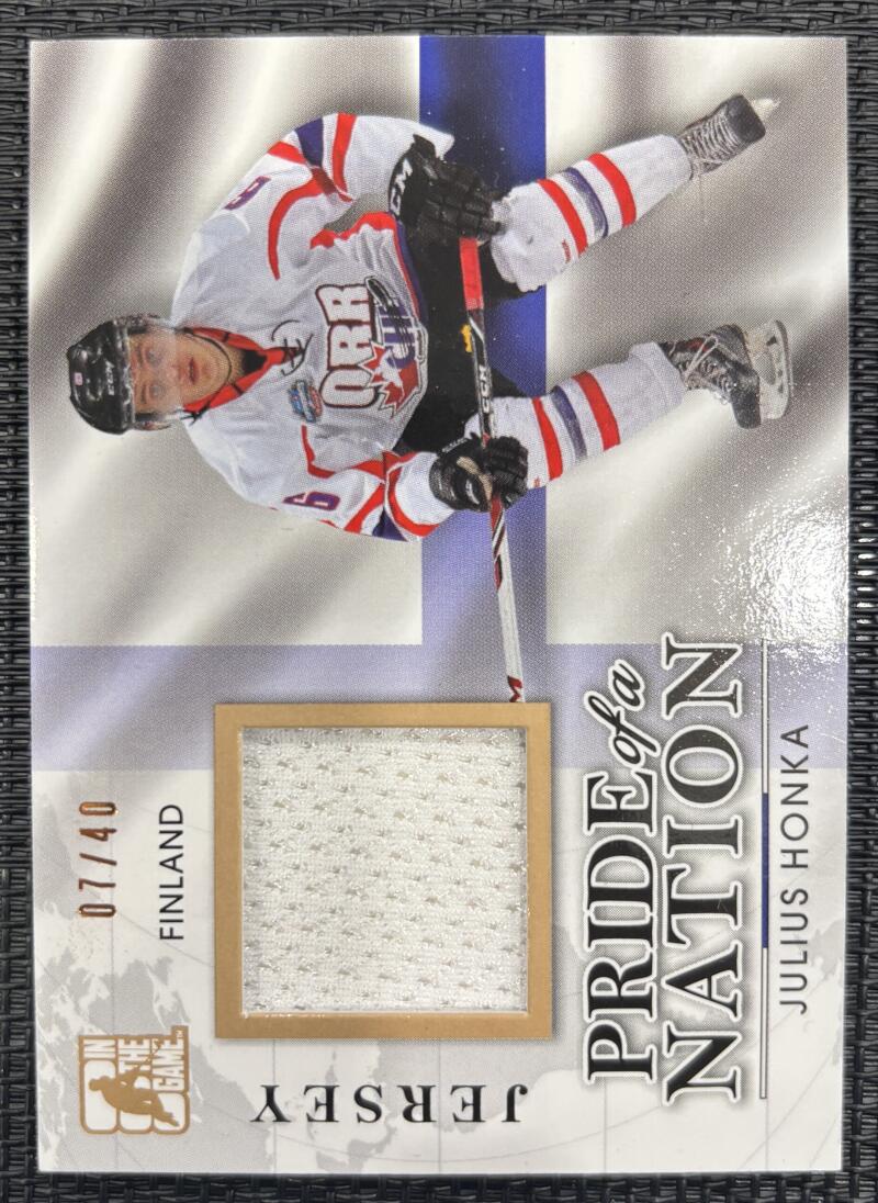 2014-15 ITG Draft Prospects Pride of Nation Jerseys Bronze Julius Honka V104638 Image 1
