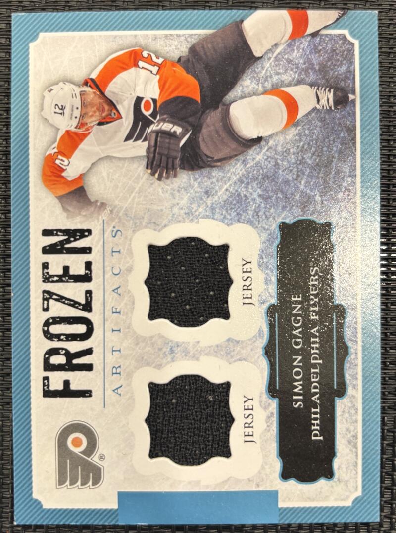 2013-14 Artifacts Frozen Artifacts Jerseys Blue #FAGA Simon Gagne B V104640 Image 1