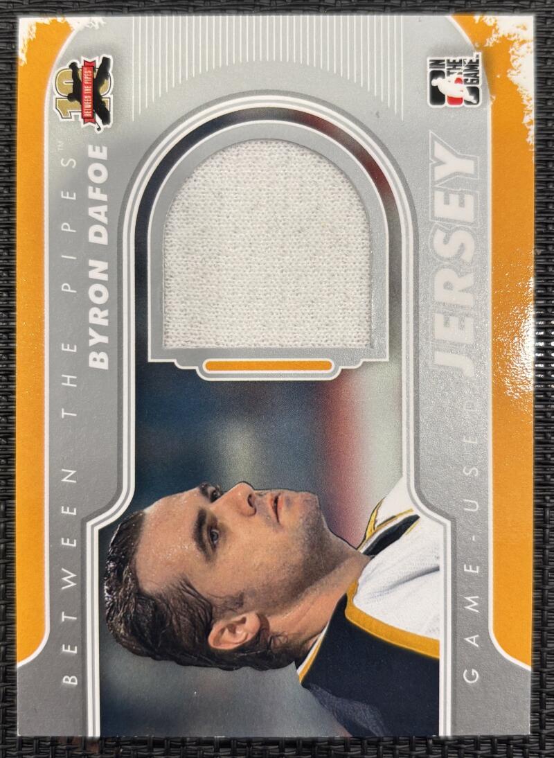 2011-12 Between The Pipes Jerseys Silver #M38 Byron Dafoe V104641 Image 1