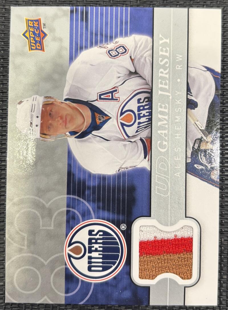 2008-09 Upper Deck Game Jerseys #GJAH Ales Hemsky 3 Colors V104644 Image 1