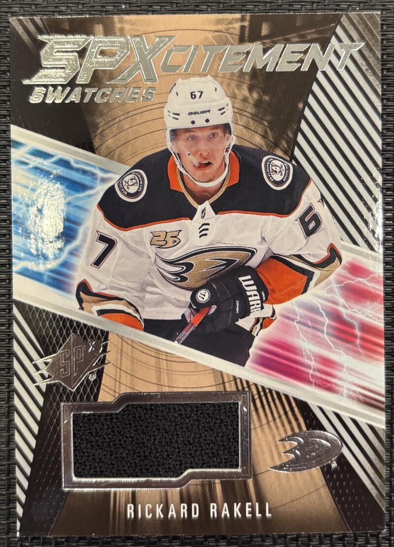 2018-19 SPx SPxcitement Swatches #XSRR Rickard Rakell C V104648 Image 1