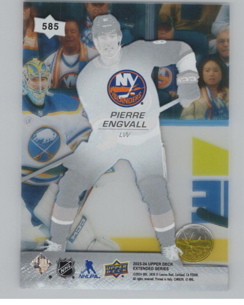 2023-24 Upper Deck Clear Cut Parallel #585 Pierre Engvall V104665 Image 2
