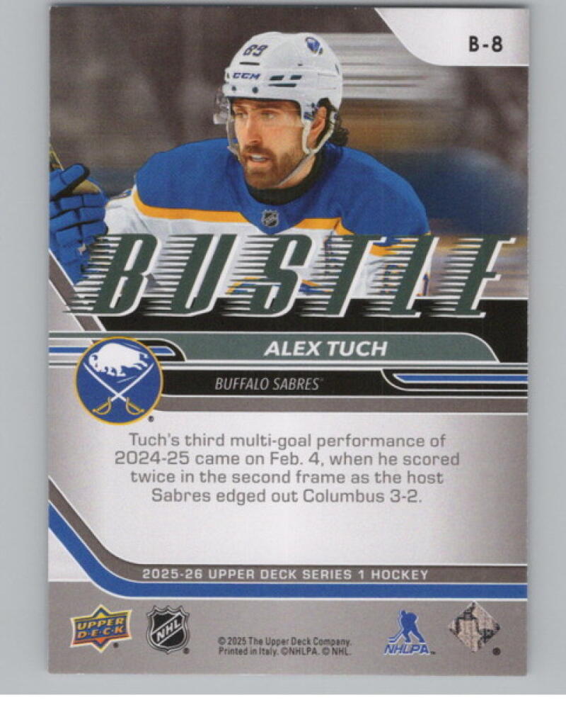 2025-26 Upper Deck Bustle #B8 Alex Tuch V104684 Image 2