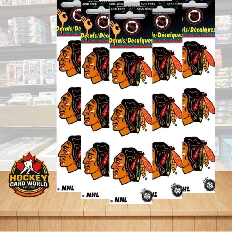 Chicago Blackhawks 1.75" Logo Stickers (Pack of 2 Sheets) x 5 = 30 Total Image 1