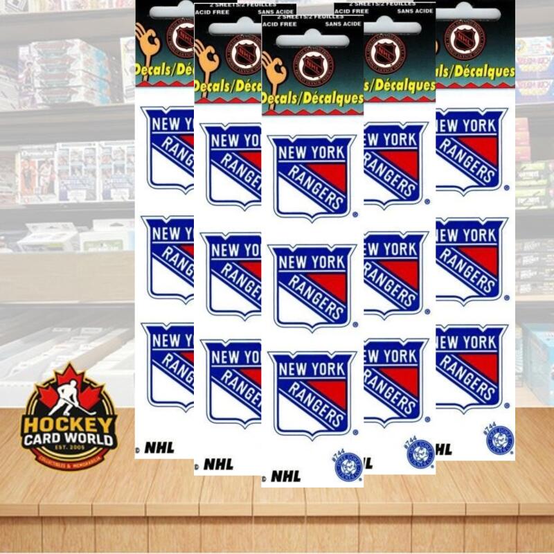 New York Rangers 1.75" Logo Stickers (Pack of 2 Sheets) x 5 = 30 Total Image 1