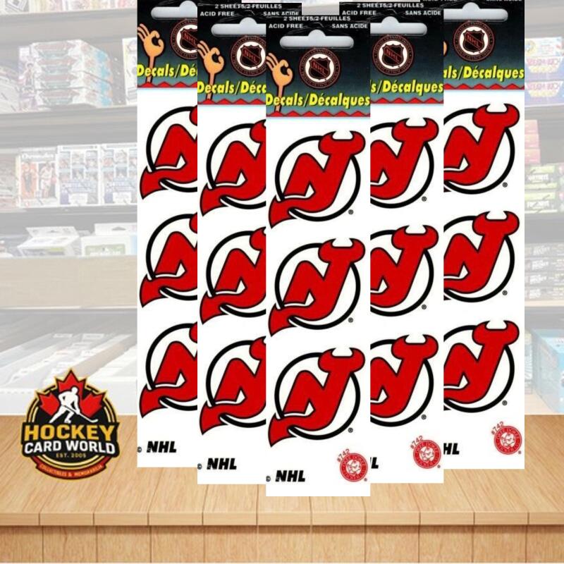 New Jersey Devils 1.75" Logo Stickers (Pack of 2 Sheets) x 5 = 30 Total Image 1