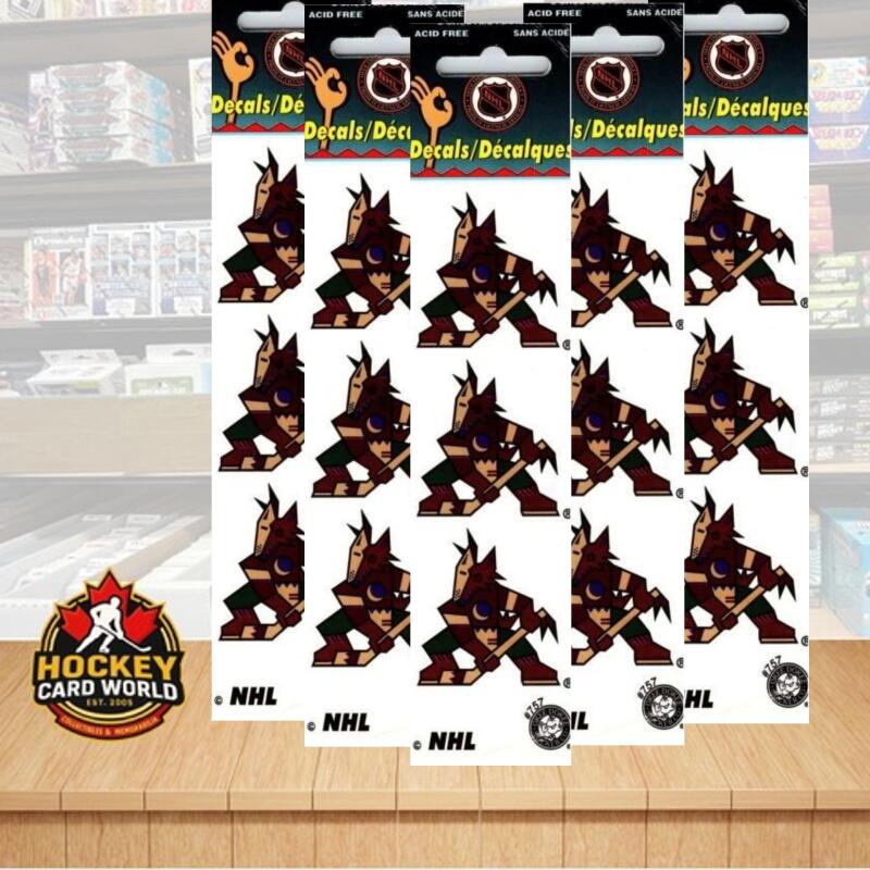 Arizona Coyotes 1.75" Logo Stickers (Pack of 2 Sheets) x 5 = 30 Total Image 1
