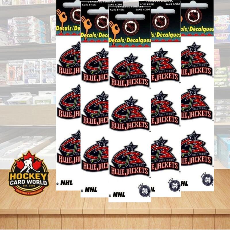 Columbus Blue Jackets 1.75" Logo Stickers (Pack of 2 Sheets) x 5 = 30 Total Image 1