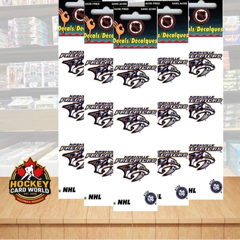 Nashville Predators 1.75" Logo Stickers (Pack of 2 Sheets) x 5 = 30 Total Image 1