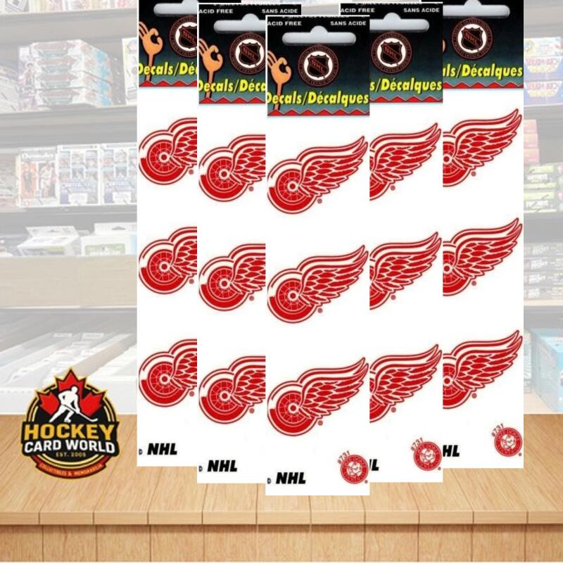 Detroit Red Wings 1.75" Logo Stickers (Pack of 2 Sheets) x 5 = 30 Total Image 1