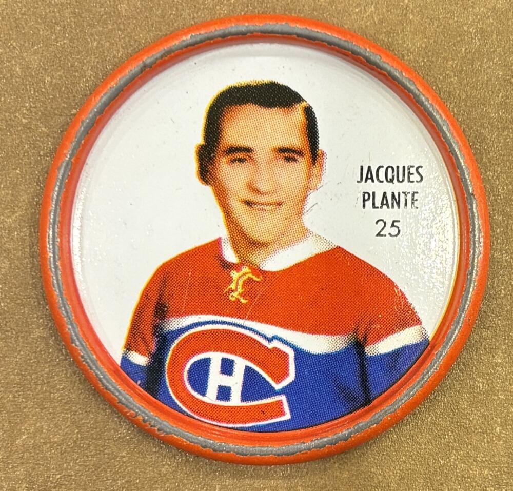 1962-63 Shirriff Coins #25 Jacques Plante Hockey Coin Vintage V104689 Image 1