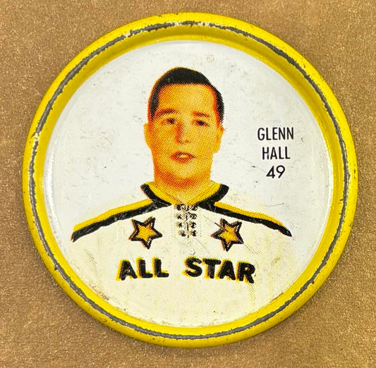 1962-63 Shirriff Coins #49 Glenn Hall AS Hockey Coin Vintage V104690 Image 1