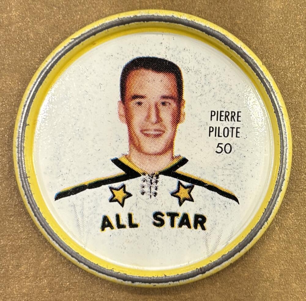 1962-63 Shirriff Coins #50 Pierre Pilote AS Hockey Coin Vintage V104692 Image 1