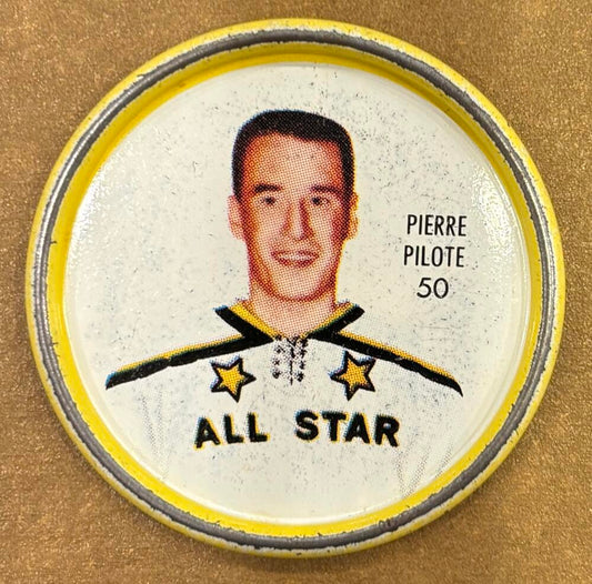 1962-63 Shirriff Coins #50 Pierre Pilote AS Hockey Coin Vintage V104692 Image 1