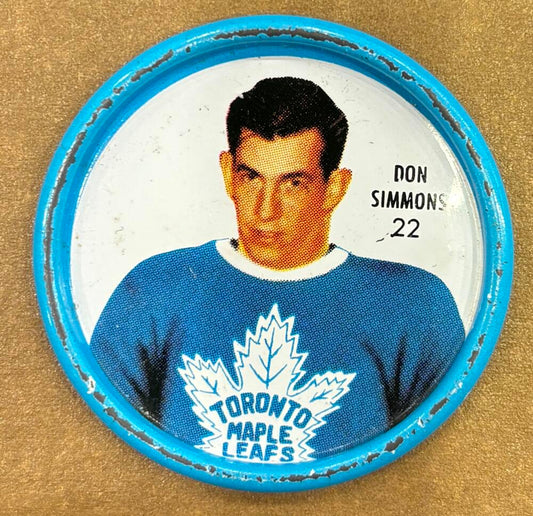 1962-63 Shirriff Coins #22 Don Simmons Hockey Coin Vintage V104693 Image 1