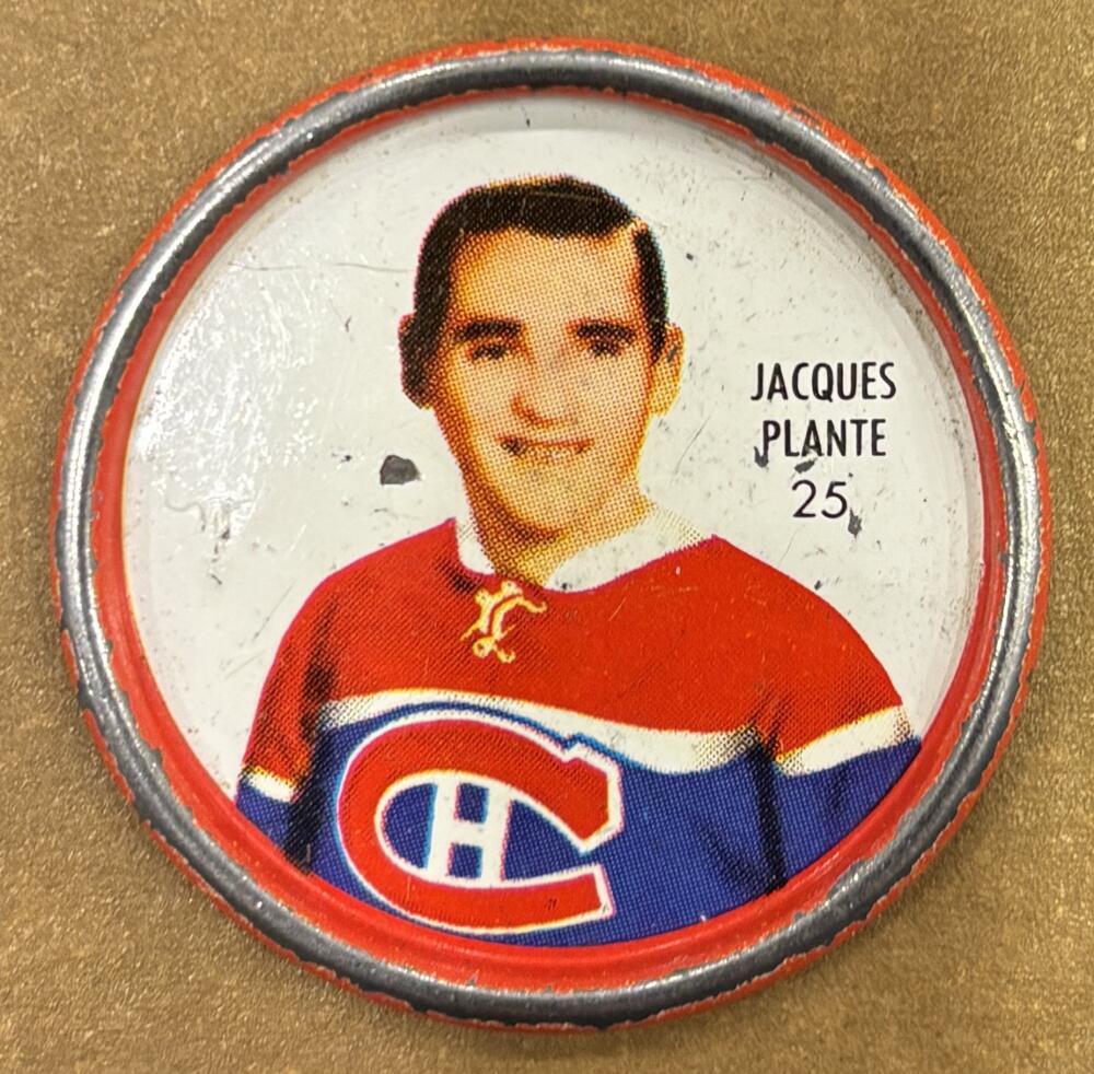 1962-63 Shirriff Coins #25 Jacques Plante Hockey Coin Vintage V104695 Image 1