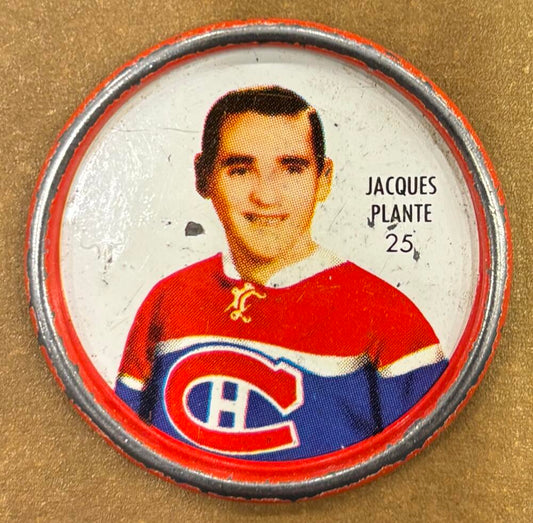 1962-63 Shirriff Coins #25 Jacques Plante Hockey Coin Vintage V104695 Image 1