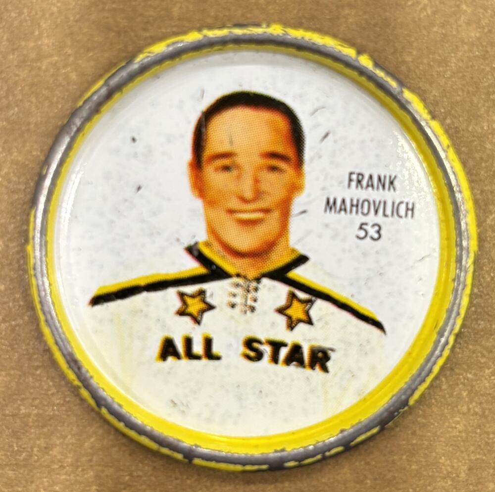1962-63 Shirriff Coins #53 Frank Mahovlich AS Hockey Coin Vintage V104698 Image 1