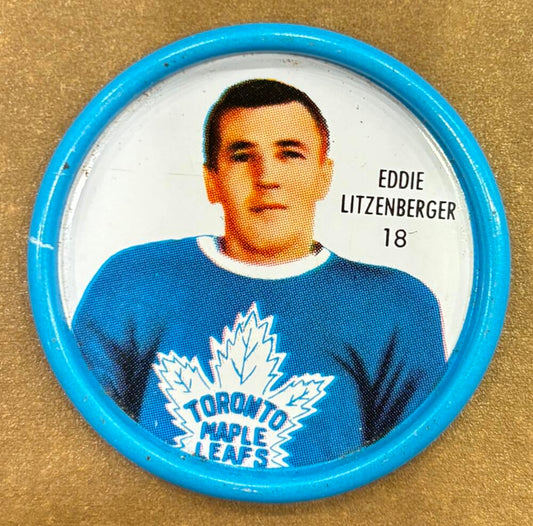 1962-63 Shirriff Coins #18 Ed Litzenberger Hockey Coin Vintage V104699 Image 1