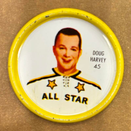 1962-63 Shirriff Coins #45 Doug Harvey AS Hockey Coin Vintage V104736 Image 1