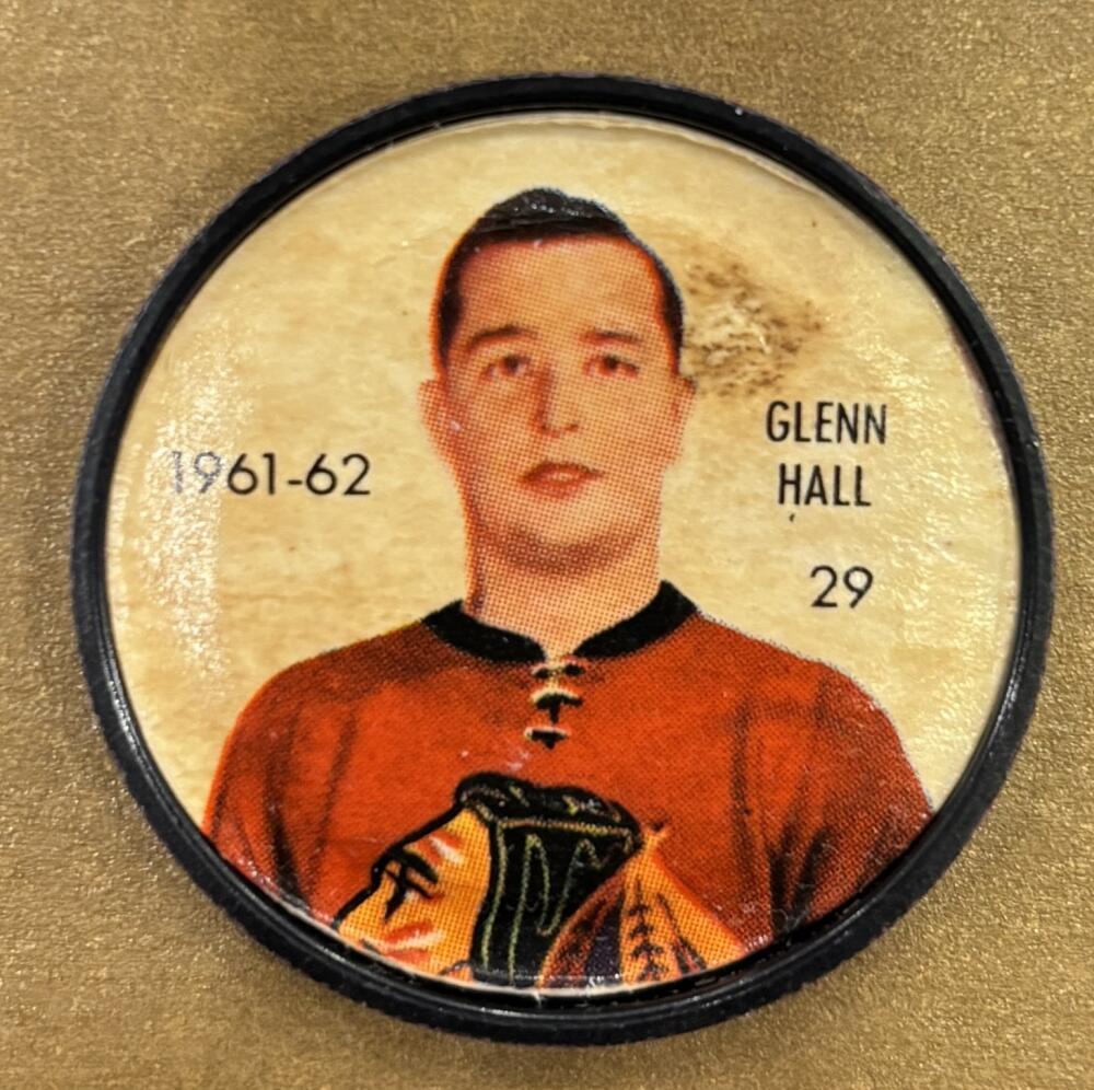1961-62 Shirriff/Salada Coins #29 Glenn Hall Hockey Coin Vintage V104738 Image 1