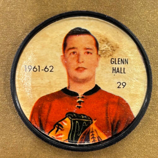 1961-62 Shirriff/Salada Coins #29 Glenn Hall Hockey Coin Vintage V104738 Image 1