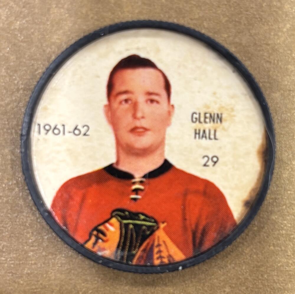 1961-62 Shirriff/Salada Coins #29 Glenn Hall Hockey Coin Vintage V104740 Image 1