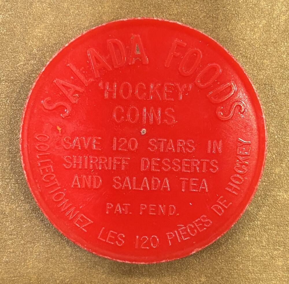 1961-62 Shirriff/Salada Coins #107 Dickie Moore Hockey Coin Vintage V104741 Image 2