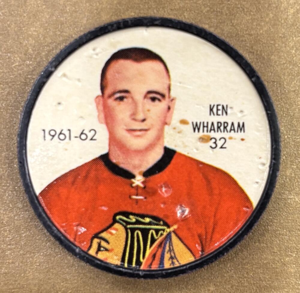 1961-62 Shirriff/Salada Coins #32 Ken Wharram Hockey Coin Vintage V104742 Image 1
