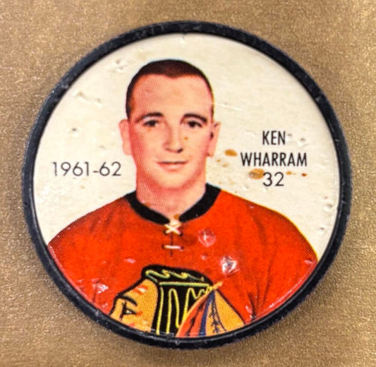 1961-62 Shirriff/Salada Coins #32 Ken Wharram Hockey Coin Vintage V104742 Image 1