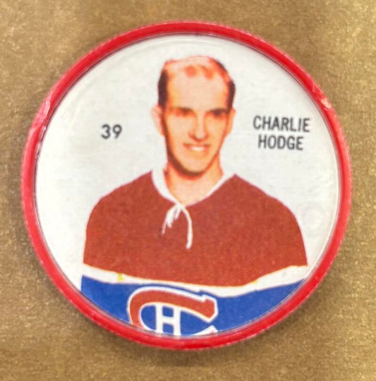 1960-61 Shirriff Coins #39 Charlie Hodge Hockey Coin Vintage V104743 Image 1